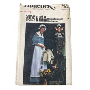 70s Butterick 4335 Bicentennial Costume Sewing Pattern Size Petite Vintage UNCUT